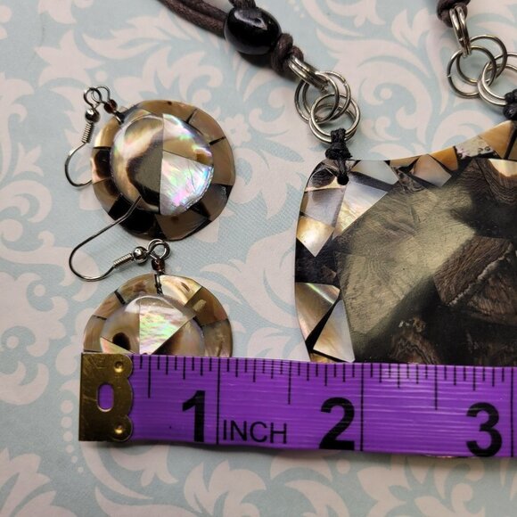 Large Fashion Pendant Necklace with Earrings Set - Picture 11 of 13